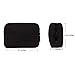 ERCRYSTO Universal Electronics/Accessories Soft Carrying Case Bag, Durable & Light-weight,Suitable for Out-going, Business, Travel and Cosmetics Kit (Small-Black)