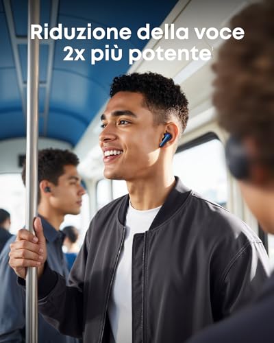Soundcore Liberty 5 by Anker Cuffie Bluetooth Wireless con Cancellazione del Rumore, Riduzione della Voce 2X più Forte, ANC in Tempo Reale, Dolby Audio, Chiamate Chiare con 6 Mics IA, Lunga Durata - Immagine 1
