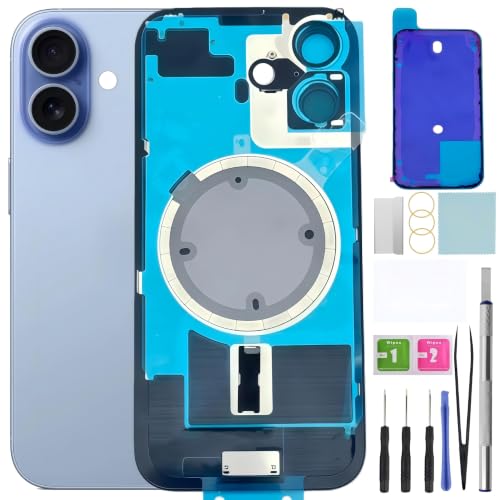 Verre arrière pour iPhone 17 cassé kit de réparation avec lentille et cadre