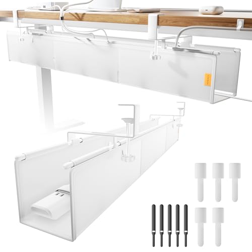 Under Desk Cable Management Tray, Mesh Fabric - Excellent Heat Dissipation