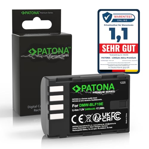 PATONA Premium Batterie pour Panasonic DMW-BLF19 BLF19E 2400mAh