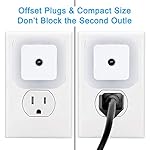 Uigos LED Night Light Lamp with Smart Sensor Dusk to Dawn Sensor, Daylight White, 0.5W Plug-in, 6-Pack - Image 3
