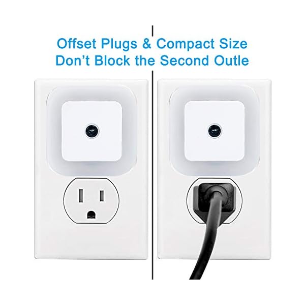 Uigos LED Night Light Lamp with Smart Sensor Dusk to Dawn Sensor, Daylight White, 0.5W Plug-in, 6-Pack - Image 5
