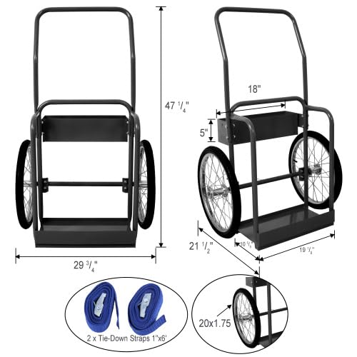 Carretilla de cilindros de soldadura con ruedas neumáticas 20" miniatura 2