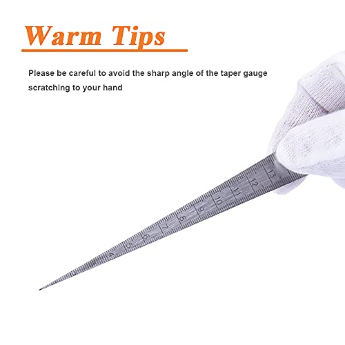 Mesee Taper Gage, 1-15mm Stainless Steel Taper Welding Gauge Inch & Metric Feeler Gap Hole Measuring Tool for Tapering Measurement 8 Mesee Taper Gage, 1-15mm Stainless Steel Taper Welding Gauge Inch & Metric Feeler Gap Hole Measuring Tool for Tapering Measurement - Image 8