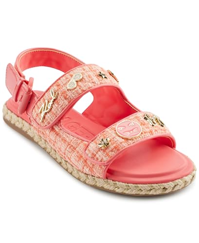 Image of KARL LAGERFELD Women's Charlay Double Strap Sandal With Pin Embellishments