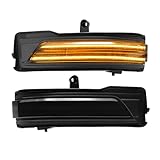 SHINEFIT Sequential LED Side Mirror Blinker Light Compatible with 5th Gen Ram 1500 2019-2022, Smoked