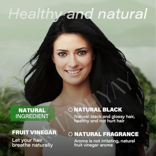 Image of Fruit Vinegar Gel Hair Color For Men & Women, Hair Color Dye for Black Hair (Black, 400ml (100ml x 4))