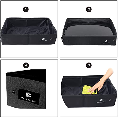 Travel Litter Tray for Cats Portable Travel Cat Litter Box, Foldable Cat Litter Tray, Waterproof - Image 2
