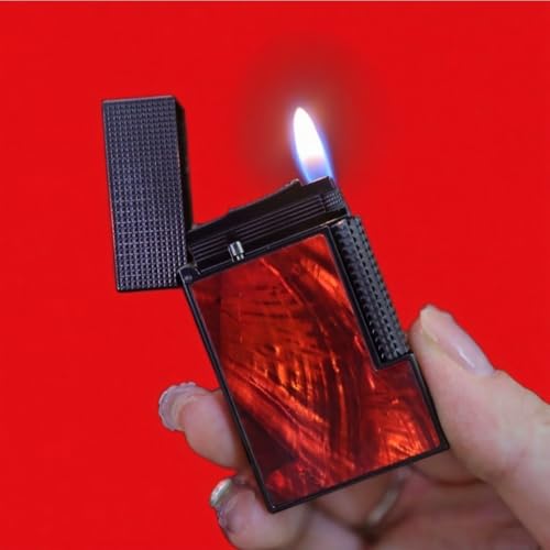 Encendedor de Gas de Latón con Incrustación de Conchas Coloridas miniatura 2