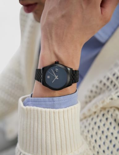 Image of Swiss Military Hanowa SMWGL0005530 Dark Night - Swiss Made Round Musou Black Automatic - Watch for Men