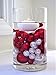 120 Red & White Pearls with Matching Gems - No Hole Jumbo/Assorted Sizes Vase Decorations & Table Scatters - to Float The Pearls Order The Floating Pack Option