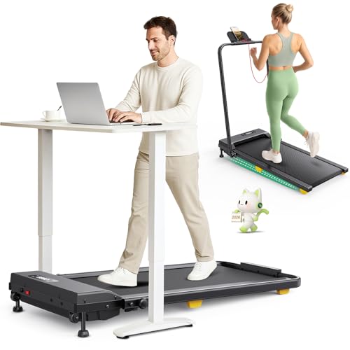 Walking Pad mit 9% Steigung, Laufband Klappbar mit Sicherheitsgriff,...