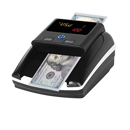 Caja registradora para pequeñas empresas, Máquina de dinero portátil Mini Mini Counter falsificación detector de detección de dinero automático por detección de dinero por parte de UV MG Imágenes Tama
