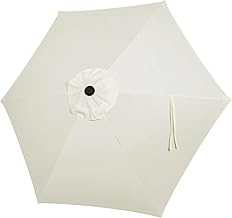 Parasol Fabric 6 Ribs 3 Metres Replacement Parasol 6 Ribs 3 Metres Heavy Duty and Thick Replacement Parasol 3 m 6 Ribs for Terrace Umbrellas.