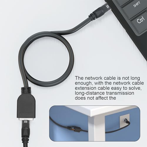 Cable Extensión Ethernet CAT6 con Conector RJ45 Ángulo 90° 1.6ft miniatura 6