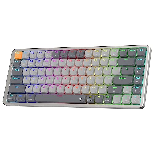 Redragon K652 75% Wireless RGB Mechanical Keyboard, Bluetooth/2.4Ghz/Wired Tri-Mode 84 Keys Ultra-Th