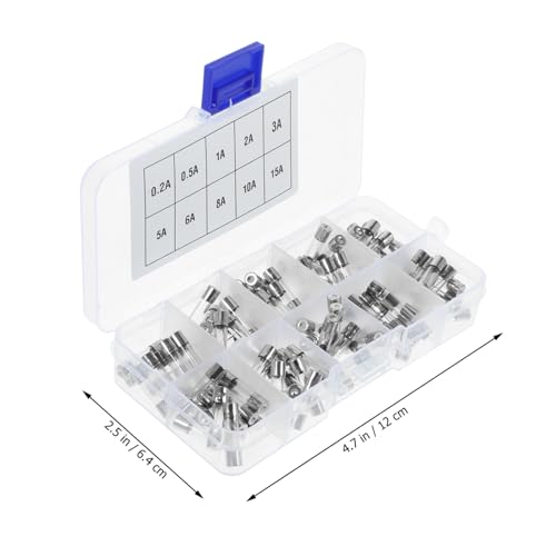 Kit de fusibles tubulares para automóvil, 100 piezas, 0,5 A a 15 A, repuestos para automóvil, RV, camiones y motocicletas miniatura 7
