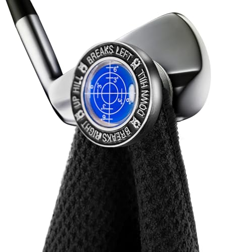 MagnetOwl - Magnetic Clip for Any Golf Towel - Removeable and Reusable Golf Towel Magnet - Add Industrial Strength Magnet to Any Towel - Strong Hold to Golf Bags, Clubs or Carts (Bubble Blue)