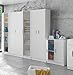Miroytengo Pack 4 armarios Multiusos despensa Cuarto Colada Color Blanco Muebles auxiliares almacenaje Productos Limpieza