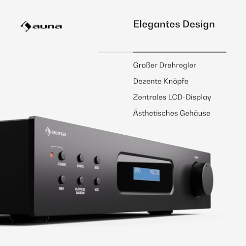 Auna Art22 HiFi Stereo Verstärker mit Bluetooth und DAB+ Radio