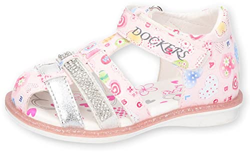Dockers by Gerli Jungen Mädchen 50SY601-610769 Flache Sandale, rosa/Multi, 24 EU Cover