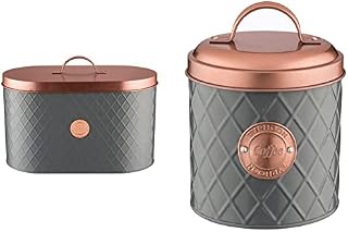Typhoon Henrik Grey Lid Coffee Storage Canister with Copper Lid, 12 CM