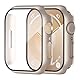 Uluck 2 Stück Hard Hülle mit Glas Displayschutz Kompatibel Apple Watch Series 9/8/7 41mm, Displayschutz Rundum Schutzhülle Schutzhülle Ultradünnes Schutz Case, Sternenlicht