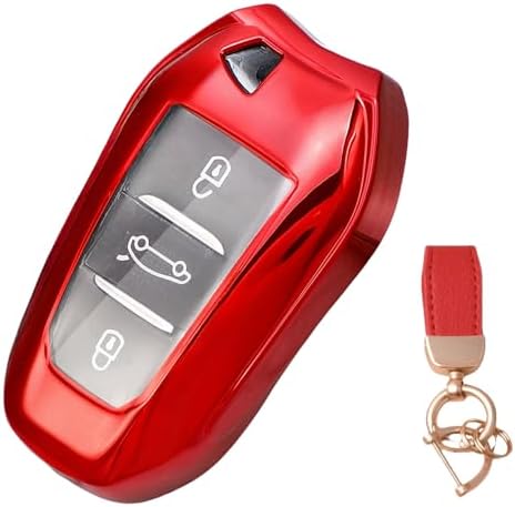 Ontto Coque De Clé à 2 Boutons Avec Porte-clés Compatible Avec Mazda 3