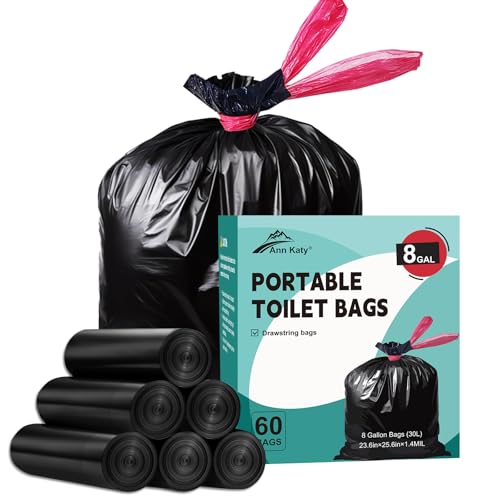 Ann Katy Portable Toilet Bags, Leak-Proof Waste Bags for Camping & Hiking