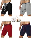 Casey Kevin Boxer Homme Long Doux Coton Stretch Sports sous-vêtements Culotte Underpants S...