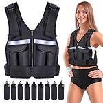 Adjustable Weighted Vest Weights Set: Sportneer 2-18 lbs/2-42 lbs Body Weight Vests 16 In 1 Fast Adjust Running Vest for Men Women Gym Home Workout Fitness Strength Training 2-18/42 lbs Removable