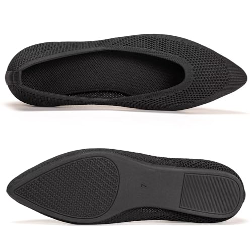 Image of Frank Mully Womens Pointed Toe Flats Knit Dress Shoes Comfort Women Shoes Softable