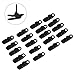 Awning Clips Tarpaulin Clips And Clamps Black Plastic 20Pcs Outdoor Camping Tarp Tighten Tool Plastic Clip Clamp Snap Black