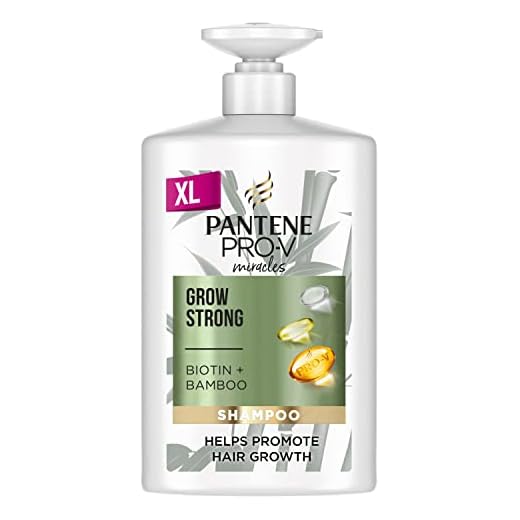 Pantene Champú con Bambú y Biotina | Champu anticaida mujer | Botella XL Con Dispensador, 1L