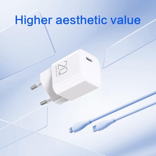 iPhone Ladegerät, 20W USB C Ladegerät für iPhone 17 16 15 14 13 12 11, Power Adapter USB C Stecker Ladestecker Schnellladegerät USB c Netzteil für iPhone 16 15 14 13 12