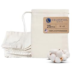 25pcs (5 x 8inches) - Natural Drawstring