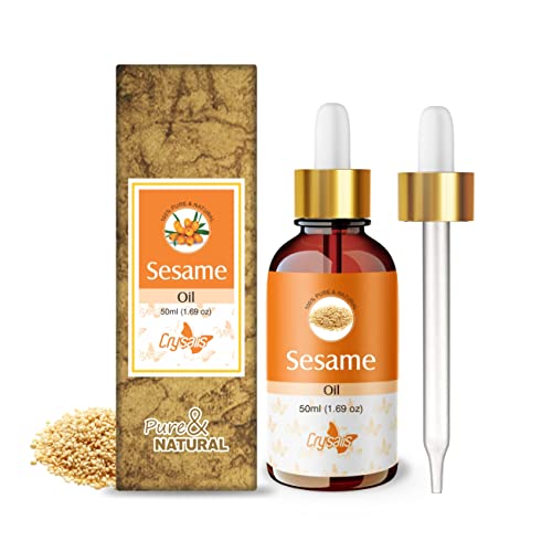 Image of Crysalis Sesame Oil 50 ml (1.69 fl oz) - Traditional Multi-Use Carrier Oil for Skincare, Haircare & DIY Formulations