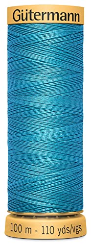 Gutermann hilo de algodón natural 110 yd azul miniatura 1