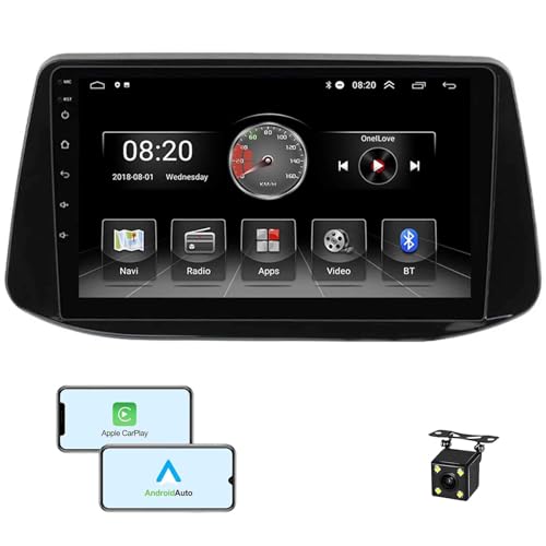 LEgDor Android 12 Car Stereo Carplay 2 DIN para H-yundai i30 2017 2018 IPS Pantalla táctil GPS Navegación con Bluetooth FM Soporte Pantalla Dividida Control del Volante Cámara de visión Trasera,M700S