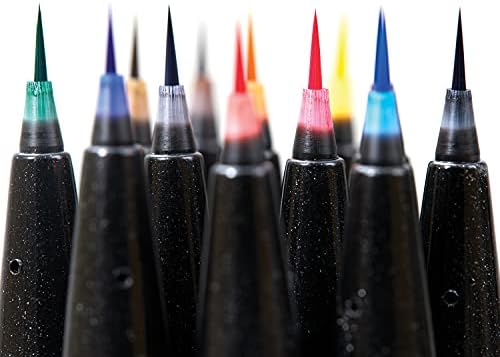 Pentel SESF30 °C AX Extra Fine Brush Tip, Black Pack of 12