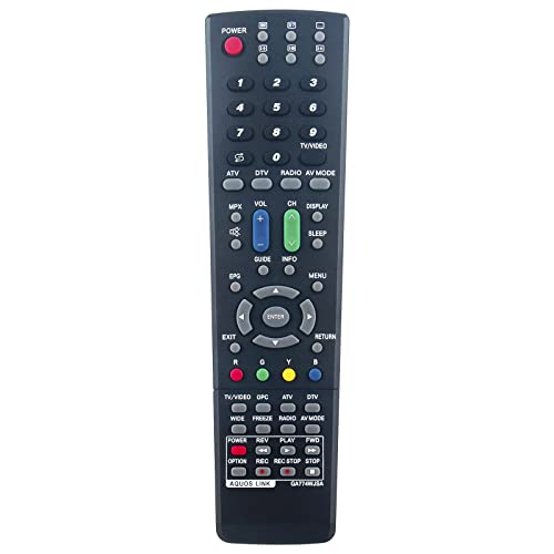 New GA774WJSA RRMCGA774WJSA Replacement Remote Control fit for Sharp AQUOS LCD TV LC-32D77X LC-42D77X LC-46D77X LC-52D77X LC-46LE700X LC-52LE700X LC-40LE700X LC32D77X LC42D77X LC46D77X LC52D77X