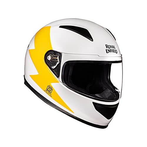 Royal Enfield Bolt Full Face Helmet with Clear Visor Gloss White, Size: L(59-60cm)