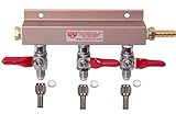3-Way CO2 Air Distributor/Manifold with Integrated Check Valves and MFL Fittings | Perfect for...