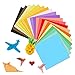 Hanyoushng Carta per Origami (100 Fogli), Carta per Decorazioni Artigianali(15 x 15 cm) 20 Colori Assortiti, Fogli Quadrati di Carta per Origami per Bambini e Fai da Te.