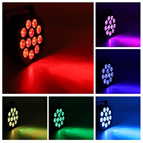 12X4W Led Stage Lights Rgbw Par Light With Remote & Dmx Controlled Sound Activated 4 Control Modes Uplights For Wedding Birthday Christmas Music Show Party Decorative Lights Stage Lighting(4 Packs) #TOP3