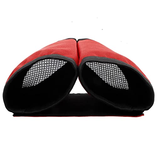 Image of riemot Luggage Travel Cup Holder Free Hand Drink Carrier - Hold Two Coffee Mugs - Fits Roll on Suitcase Handles - Gifts for Flight Attendants Travelers Accessories, No Hook & Loop: Red, Without Hook