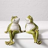 Gartendeko Frosch niedliche verliebte Kantenhocker Frösche