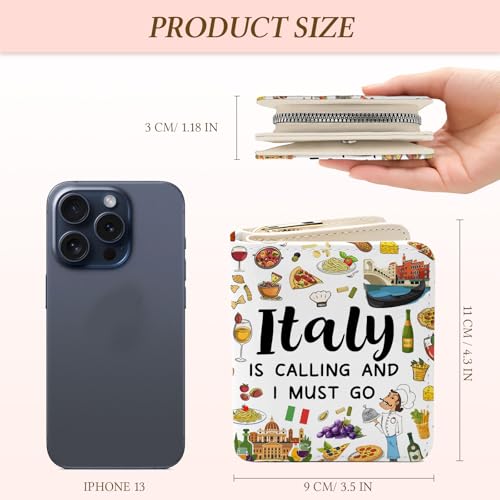 Image of Cute Italy Wallet for Women, PU Leather Accordion Wallet, Zipper Coin Purse | Women's Cute Italy Accordion Wallet, Credit Card Holder with 1 ID Window 14 Card Slots, Gift for Wife Daughter Ladies