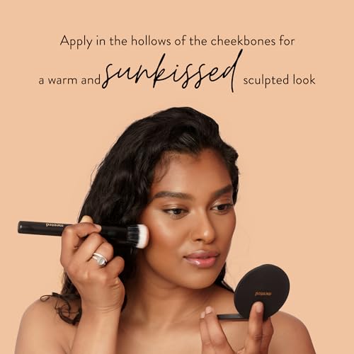 Mented SUNKISSED BRONZER Cosmetics Made In Italy, Cruelty Free Makeup, Vegan, Paraben Free, Shimmer Bronzer, Highlighter Bronzing Powder Palette For Face With Vitamin E + A thumb #5